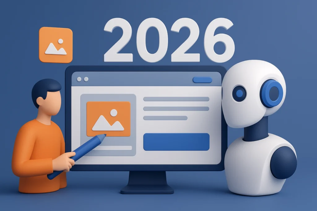 בניית אתרים ב־2026 – שילוב יצירתיות אנושית עם טכנולוגיית AI בתלת ממד